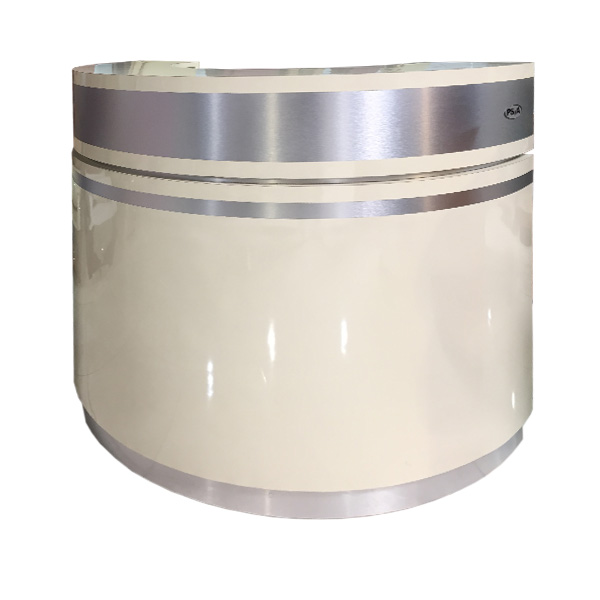 Reception Desk C-48 (Beige / Aluminum)